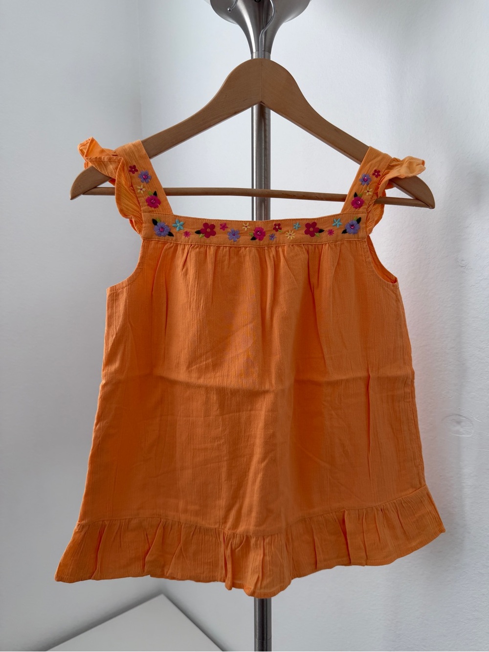 Gymboree Orange Embroidered Ruffle Sundress